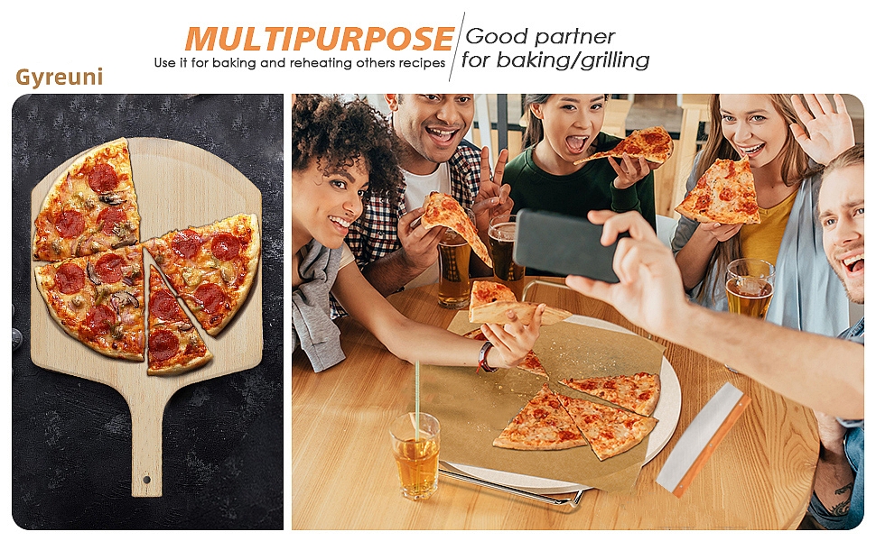 5 PCS Round Pizza Stone Set, 13