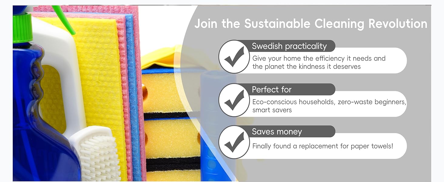 10 Packs Swedish Dishcloths for Kitchen, Reusable Paper Towels Compostable Swedish Dish Clothes for Kitchen and Household Use