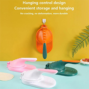 Dough Presser Dumpling Skin Maker with 3Pcs Dumpling Press Molds, Manual Press Chinese Dumplings Skin Tool Wrapper Presser for Making Chinese Dumplings Pie Ravioli Empanadas Sugar Pancakes