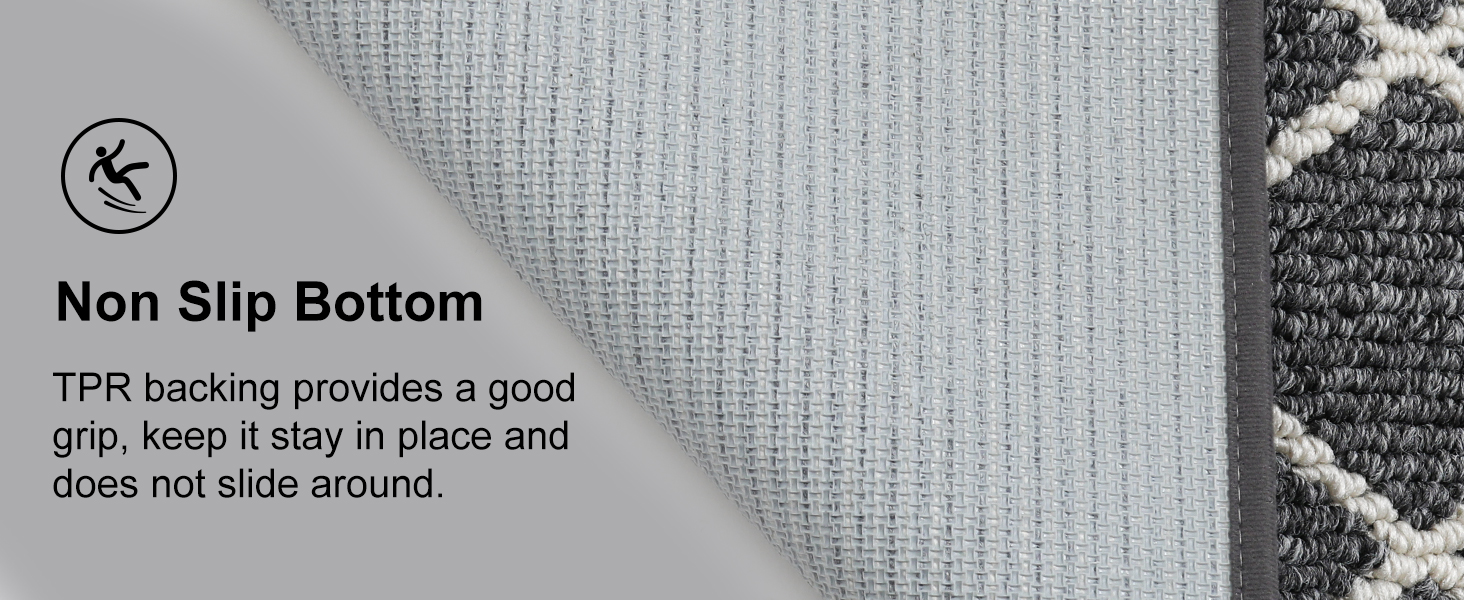 BEQHAUSE-Kitchen-Rugs-Non-Slip-Kitchen-Mats-for-Floor Machine Washable Kitchen Rugs 2 Pieces Grey Kitchen Runner Carpet with TPR Backing 20x30inch/20x48inch