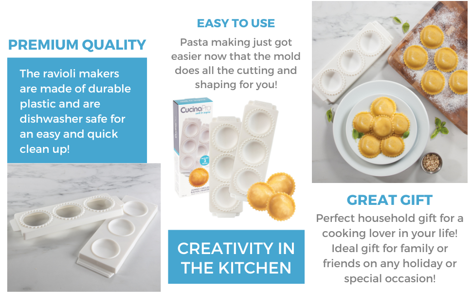 Jumbo Ravioli Molds (2 Pack)- XL 2.5