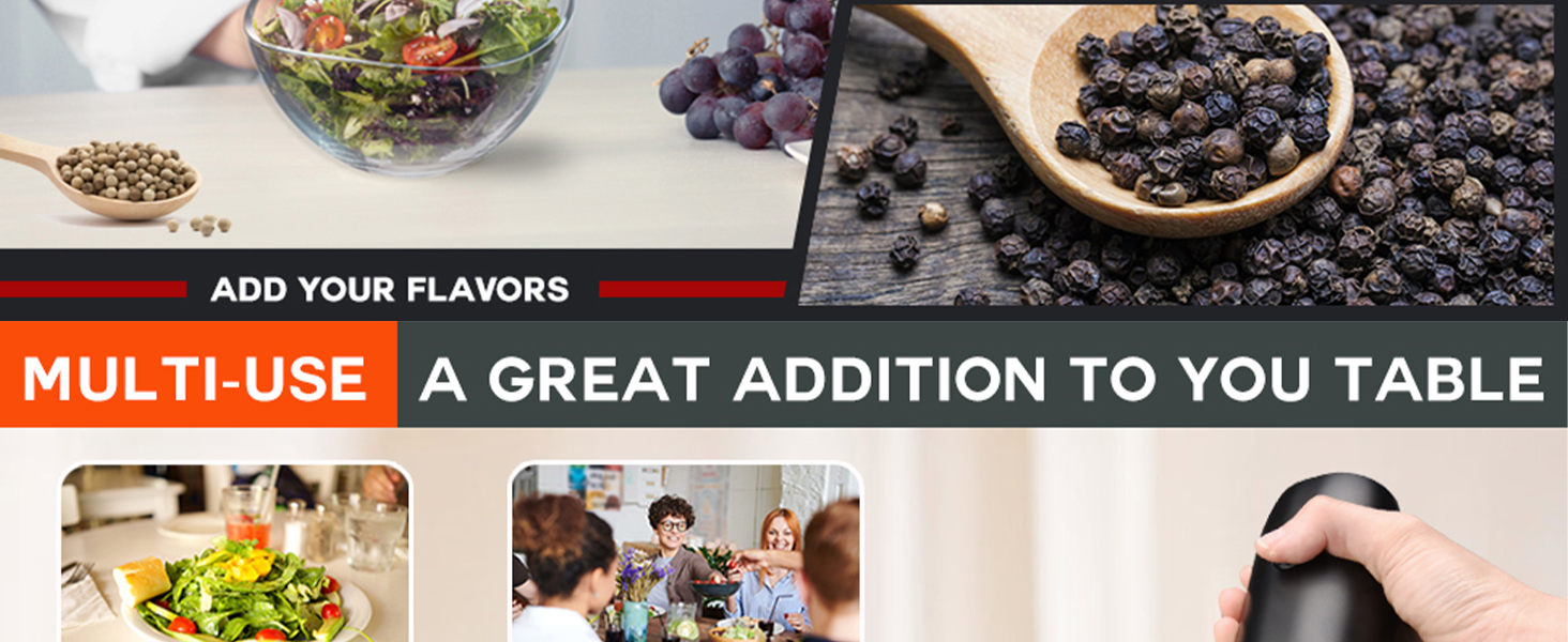 automatic pepper mill,USB rechargeable,Adjustable Coarseness,ceramic burr,refillable,Auto grinders with charging base LED light (With Plastic Charging base(2PCS))