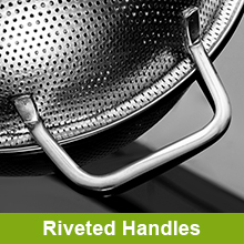 Colander Stainless Steel 3-Quart, Strainer for Kitchen Food, Dishwasher Safe