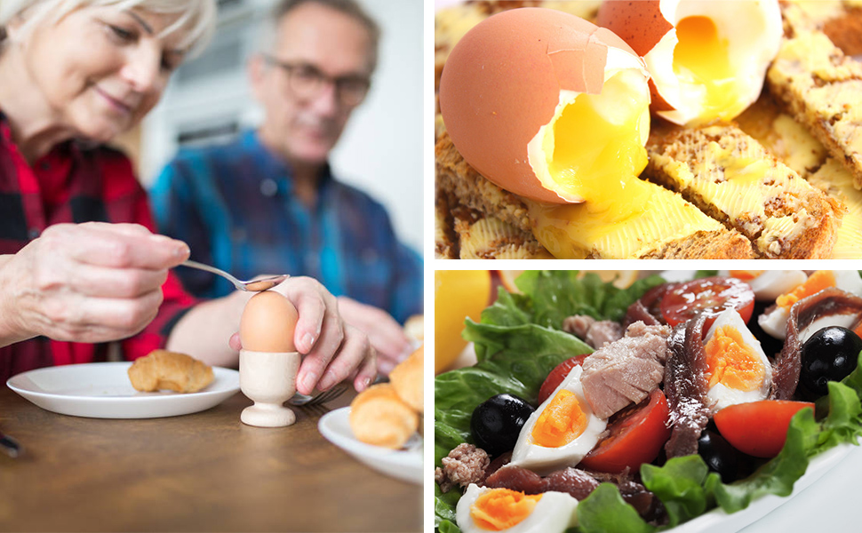 Lasubst Egg Timer for Boiling Eggs that Changes Color When Done, Easter Basket Stuffers for Adults, Tricolor