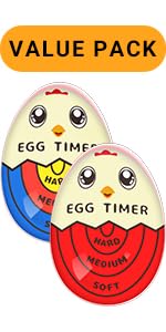 Lasubst Egg Timer for Boiling Eggs that Changes Color When Done, Easter Basket Stuffers for Adults, Tricolor