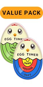 Lasubst Egg Timer for Boiling Eggs that Changes Color When Done, Easter Basket Stuffers for Adults, Tricolor