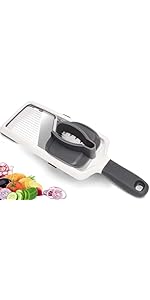 Graters For Kitchen, Cheese Grater with Container, Mandoline Slicer For Kitchen, Vegetable Grater, Carrot Shredder, Julienne Slicer and Peeler, Potato Slicer