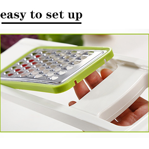 Graters For Kitchen, Cheese Grater with Container, Mandoline Slicer For Kitchen, Vegetable Grater, Carrot Shredder, Julienne Slicer and Peeler, Potato Slicer