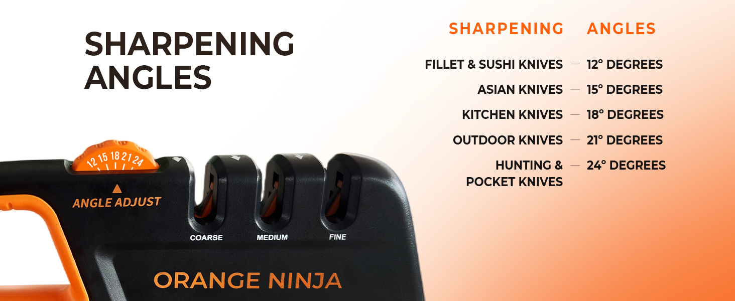 5 Precision Adjust Knife Sharpener- 3-Stage Premium Kitchen Knife Sharpener to Repair, Restore & Polish Blades by Sharp Pebble