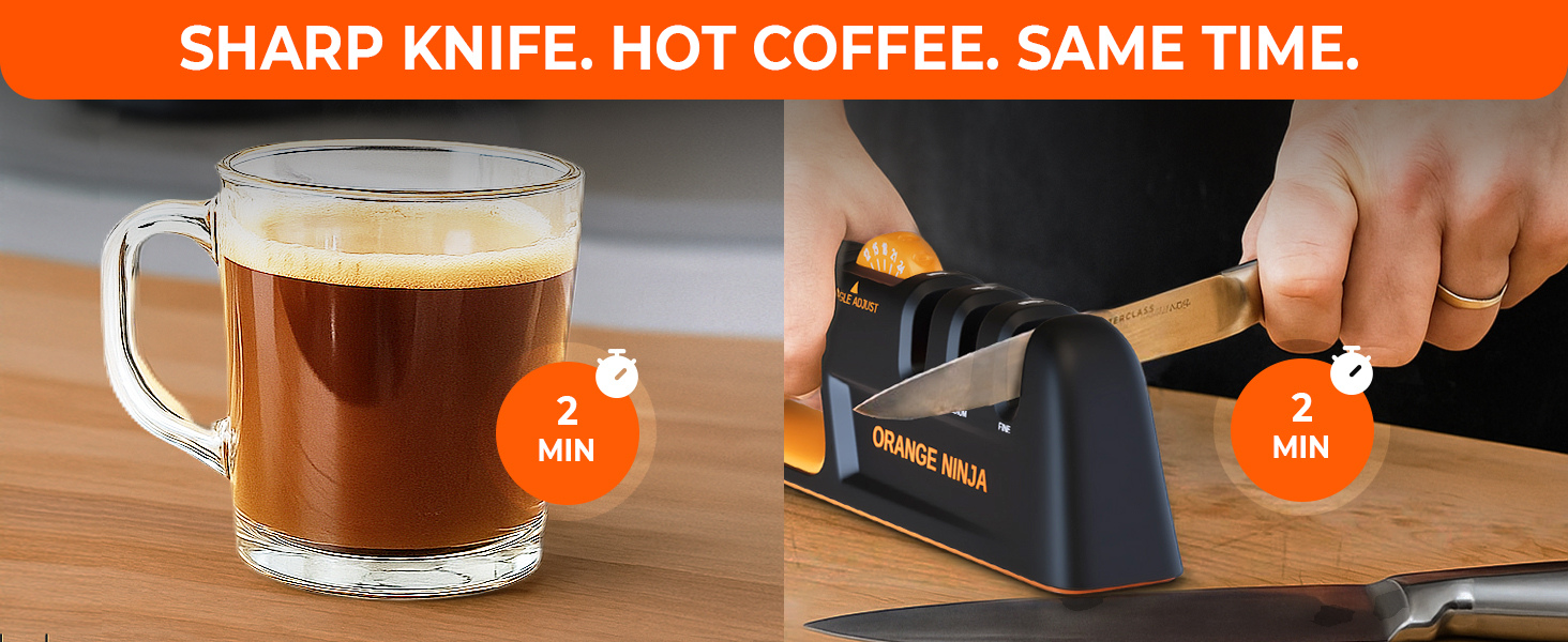 5 Precision Adjust Knife Sharpener- 3-Stage Premium Kitchen Knife Sharpener to Repair, Restore & Polish Blades by Sharp Pebble