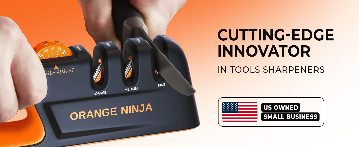 5 Precision Adjust Knife Sharpener- 3-Stage Premium Kitchen Knife Sharpener to Repair, Restore & Polish Blades by Sharp Pebble