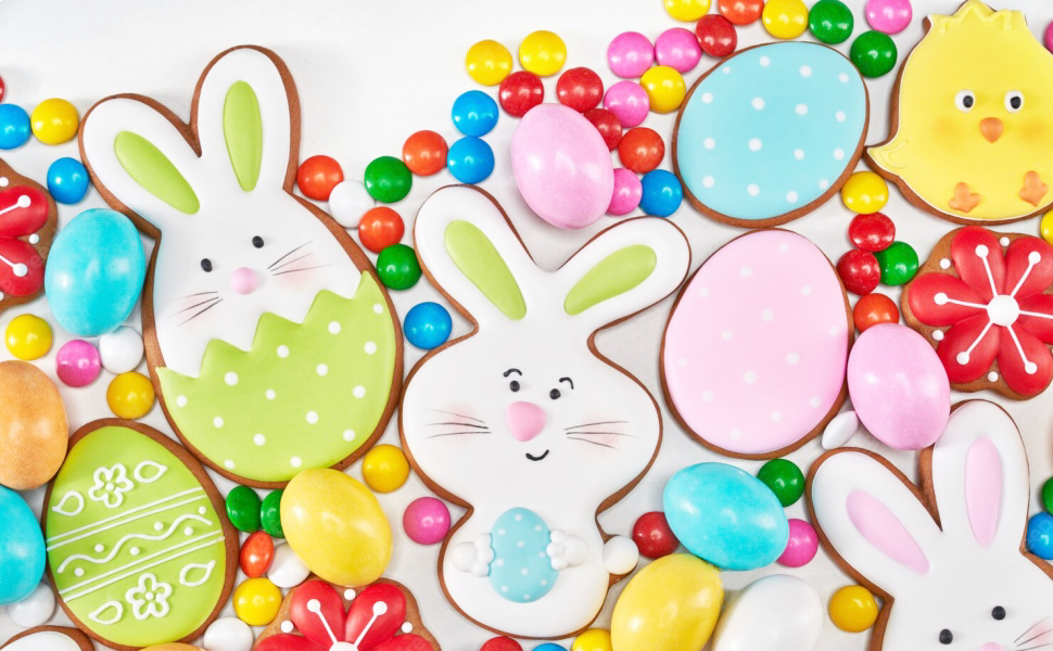 Easter Cookie Cutters 6 PCS, 3'' to 3.5'', Bunny, Egg, Carrot, Chick, Flower, Butterfly