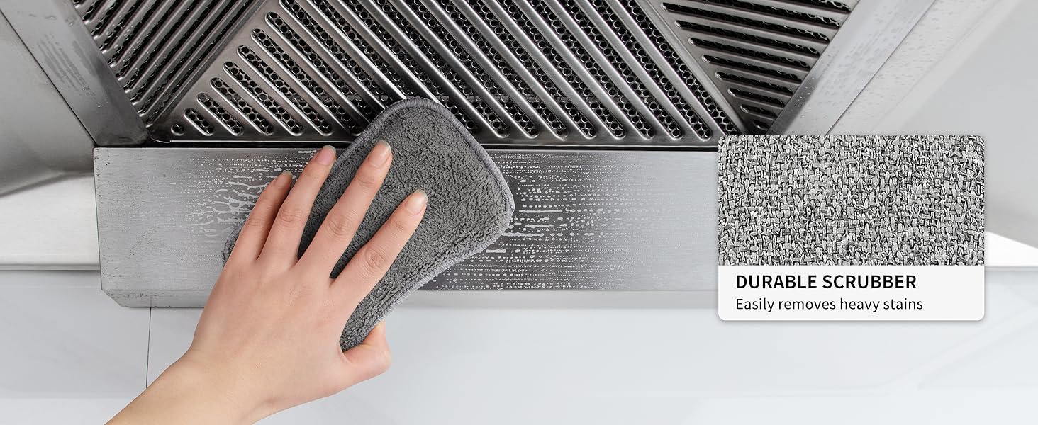 MR.SIGA Dual-Sided Scrub Sponges, Long lasting, Reusable Dishwashing Sponges for Kitchen, 6 Pack