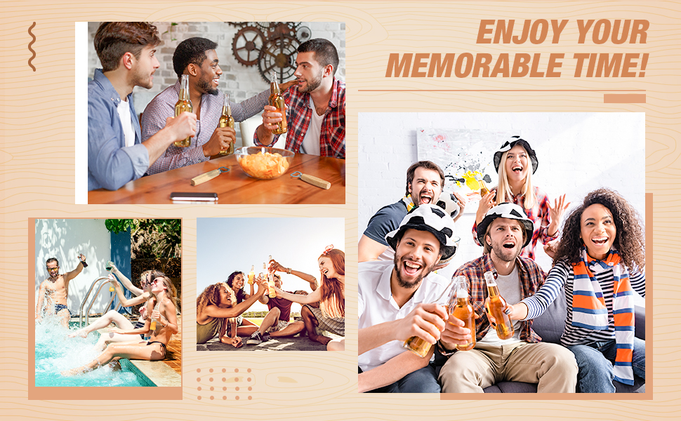 50 Pcs Wood Wine Bottle Opener Stainless Steel Bottle Opener Wood Handheld Heavy Duty Bartender Cider Engraved Gift Set for Kitchen Wedding Party Bar Home Restaurant