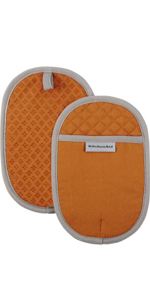 KitchenAid Asteroid Pot Holder 2-Pack Set, Honey, 7