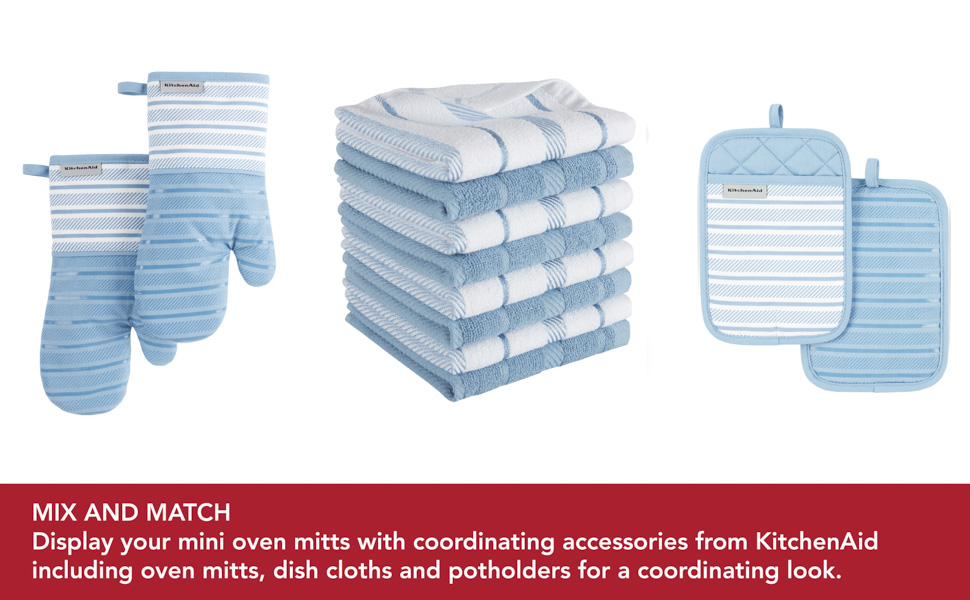 KitchenAid Albany Mini Oven Mitt 2-Pack Set, Honey, 5.5