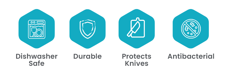 Dishwasher Safe Cutting Board for Kitchen - Large Composite Wood Chopping Board, Thin & Lightweight, Heat Resistant, BPA-Free and Eco-Friendly Cutting Board for Meal Prep, 14.5 x 11.25 Inch (Natural)