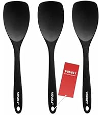 Upgrade Silicone Spatula Spoon Set,VOVOLY Heat Resistant Rubber Spoonula, Seamless Non-Stick Flexible Scrapers for Baking Mixing Tool,3 Pack,