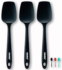Upgrade Silicone Spatula Spoon Set,VOVOLY Heat Resistant Rubber Spoonula, Seamless Non-Stick Flexible Scrapers for Baking Mixing Tool,3 Pack,