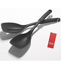 Upgrade Silicone Spatula Spoon Set,VOVOLY Heat Resistant Rubber Spoonula, Seamless Non-Stick Flexible Scrapers for Baking Mixing Tool,3 Pack,
