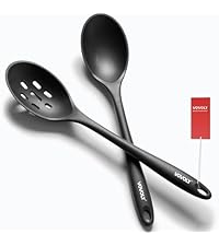 Upgrade Silicone Spatula Spoon Set,VOVOLY Heat Resistant Rubber Spoonula, Seamless Non-Stick Flexible Scrapers for Baking Mixing Tool,3 Pack,