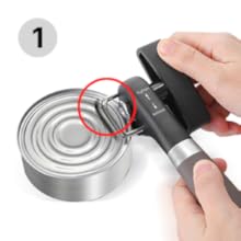 Beneno Can Opener, Manual Side Safe Cut Can Opener Smooth Edge with Durable Sharp Blade, Effort-Saving Knob & Comfortable Non-slip Handle, Brown