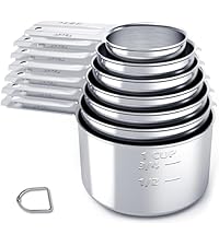 TILUCK Measuring Cups & Spoons Set, Stackable Cups and Spoons, Nesting Measure Cups with Stainless Steel Handle, Kitchen Gadgets for Cooking & Baking (Blue)