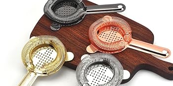 Cocktail Strainer,hawthorne strainer,Stainless Steel Bar Strainer, Bar Tool Drink Strainer with 100 Wire Spring for Professional Bartenders and Mixologists Professional for Bar Restaurant Home