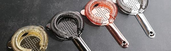 Cocktail Strainer,hawthorne strainer,Stainless Steel Bar Strainer, Bar Tool Drink Strainer with 100 Wire Spring for Professional Bartenders and Mixologists Professional for Bar Restaurant Home