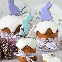 Easter Cookie Cutters, 5 Pieces Chick Carrot Egg Bunny Rabbite Shapes Metal Cookie Cutters Stainless Steel Sets Holiday Themed Baking Kit