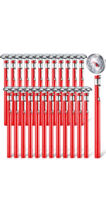 Xuhal 6 Pcs Stainless Steel Kitchen Thermometer with 5 Inch Long Stem 1 Inch Dial Thermometer Milk Frothing Food for Oven Probe Meat Grill BBQ Cooking Chocolate Water(Red)