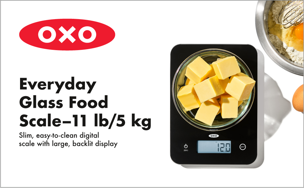 OXO Good Grips Everyday Glass Food Scale 11lbs/5kg