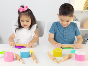 8-Inch Premium Kids Mini Rolling Pins (6-Pack) Splinter-Free, Non-Stick Hardwood for Baking, Sensory Crafts, Play-Doh, Clay, Therapeutic Fine Motor Skills for Toddlers, Great Gift for Children