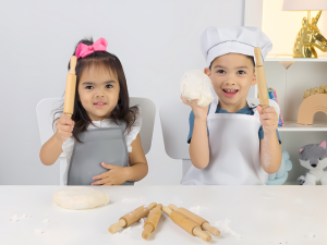 8-Inch Premium Kids Mini Rolling Pins (6-Pack) Splinter-Free, Non-Stick Hardwood for Baking, Sensory Crafts, Play-Doh, Clay, Therapeutic Fine Motor Skills for Toddlers, Great Gift for Children