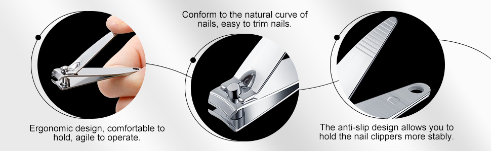 Hestya 300 Pieces Nail Clippers Bulk Stainless Steel Clipper Bulk Flat Toenail Clippers Portable Sturdy Nail Cutter Manicure Trimmer Curved Edge Pedicure for Men Women Toe Travel