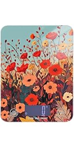 Food Scale Kitchen Digital Scale Food Ounces and Grams Dieting Baking Cooking Waterproof Glass Panels LCD Display,4 Units Scale Tare Function Bird