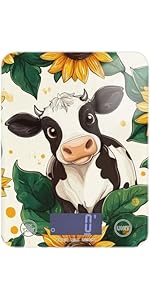 Food Scale Kitchen Digital Scale Food Ounces and Grams Dieting Baking Cooking Waterproof Glass Panels LCD Display,4 Units Scale Tare Function Bird