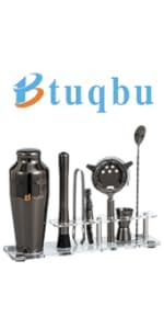 Cocktail Shaker Set with Arcylic Stand, Mixology Bartender Kit for Drink Mixing | Mixology Set with 7 Bar Set Tools Cocktail Kit (Gold)