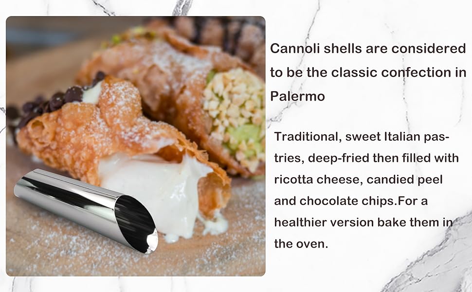 Cannoli Forms Pastry Roll Molds,Stainless Steel Cannoli Tubes,Pack of 15