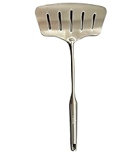 Skimmer Stainless Steel Large Slotted Spoon Colander Strainer Ladle for Cooking Heat Proof Hollow Handle Serving Utensil 14.96 inches