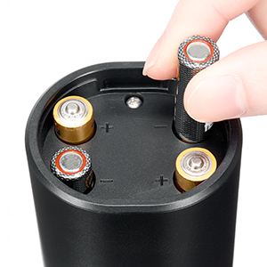 Electric Pepper Grinder or Salt Mill, Battery Powered Automatic Pepper Mill, Ceramic Grinder with Adjustable Coarseness, LED Light, One Hand Operation (1 pack)