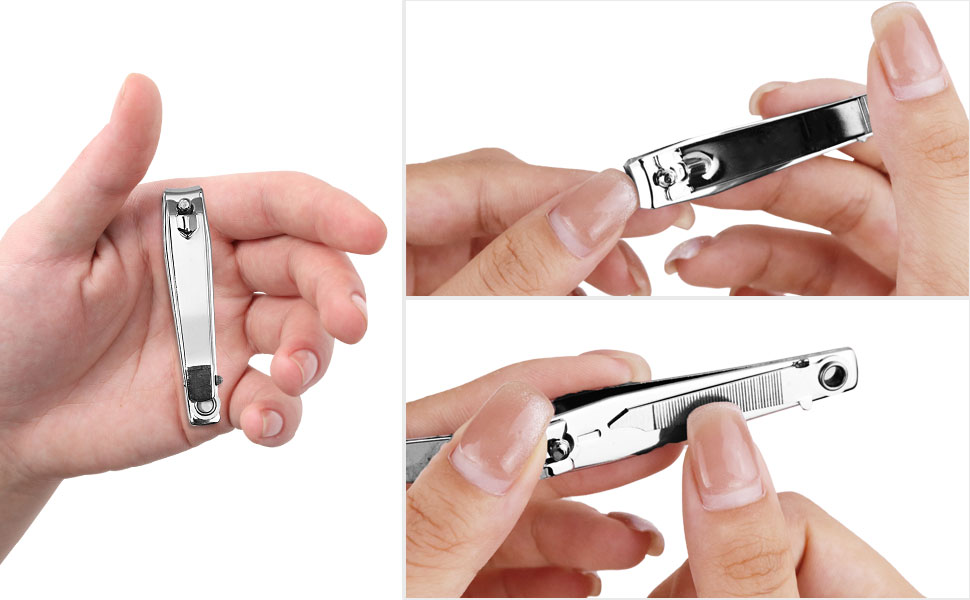 Individually Wrapped Nail Clippers Stainless Steel Fingernail Clippers Bulk, Sturdy Toenail Clippers Thick Nail Tip Cutter Trimmer for Homeless/Men and Women/Hotel 6.8cm X 1.2cm (Set of 50)