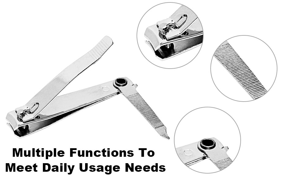 Individually Wrapped Nail Clippers Stainless Steel Fingernail Clippers Bulk, Sturdy Toenail Clippers Thick Nail Tip Cutter Trimmer for Homeless/Men and Women/Hotel 6.8cm X 1.2cm (Set of 50)