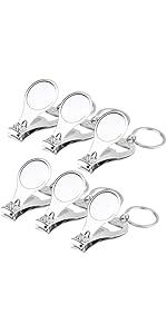 Individually Wrapped Nail Clippers Stainless Steel Fingernail Clippers Bulk, Sturdy Toenail Clippers Thick Nail Tip Cutter Trimmer for Homeless/Men and Women/Hotel 6.8cm X 1.2cm (Set of 50)