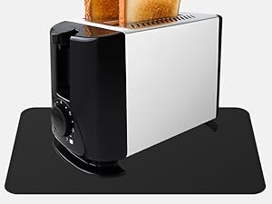 FLASLD Heat Resistant Mat for Air Fryer Site on, Fireproof Silicone Mats for Kitchen Counter, Countertop Protector, No-slip and Waterproof (12