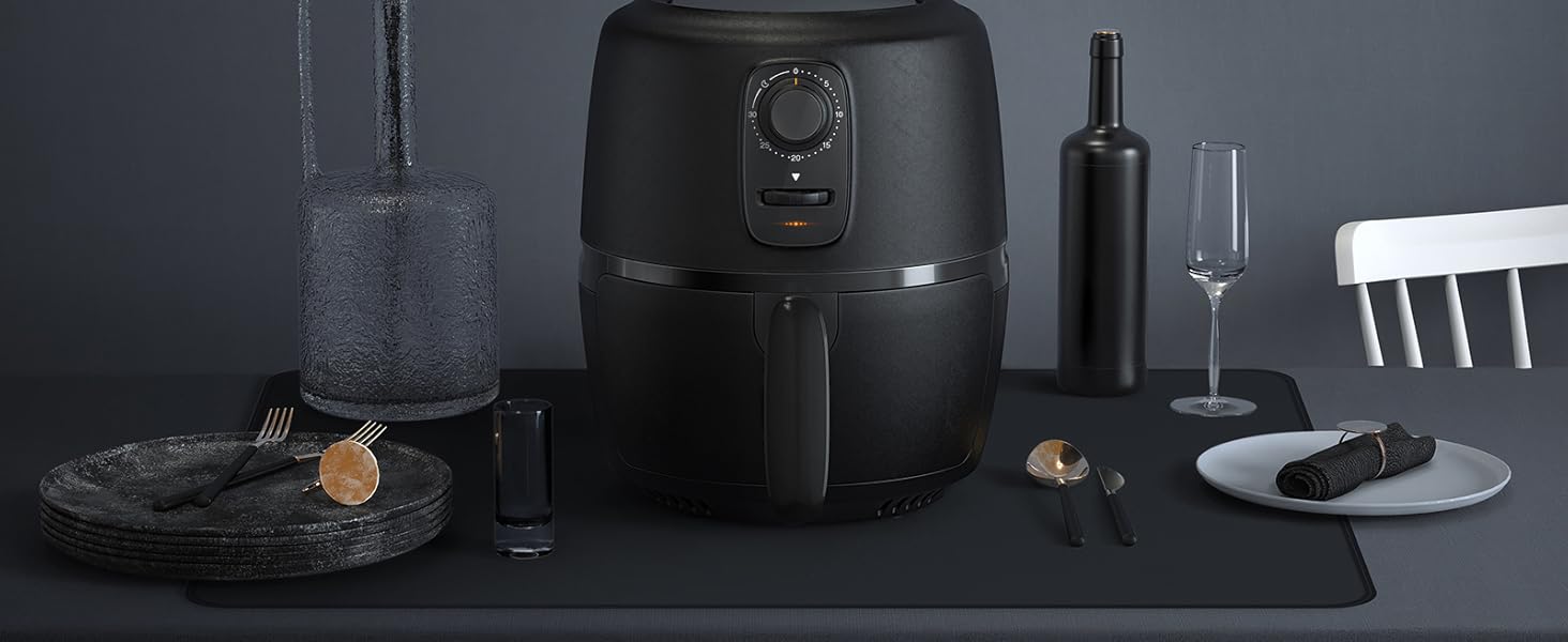 FLASLD Heat Resistant Mat for Air Fryer Site on, Fireproof Silicone Mats for Kitchen Counter, Countertop Protector, No-slip and Waterproof (12