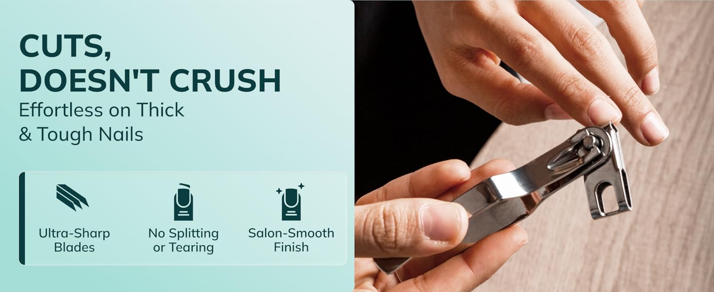 Swissker by Swissklip Nail Clippers for Men & Women | Finger Nail Clippers for Adult with 360 Degree Rotating Head I Fingernail Clippers for Women I Surgical-Grade Stainless Steel Material