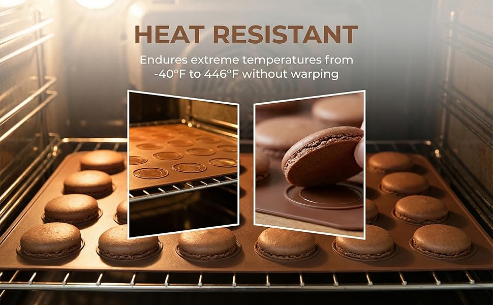 2 PCS 48 Capacity Macaron Silicone Baking Mat Baking Sheet Muffin DIY Chocolate Cookie Mould