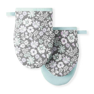 Martha Stewart Lemon Whimsy Mini Oven Mitt 2-Pack Set, Yellow, 5.5