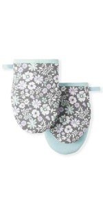 Martha Stewart Lemon Whimsy Mini Oven Mitt 2-Pack Set, Yellow, 5.5